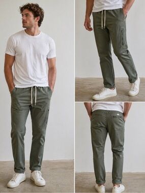 Vuori Men's Ripstop Climbing Cargo Pants Forest Green size S